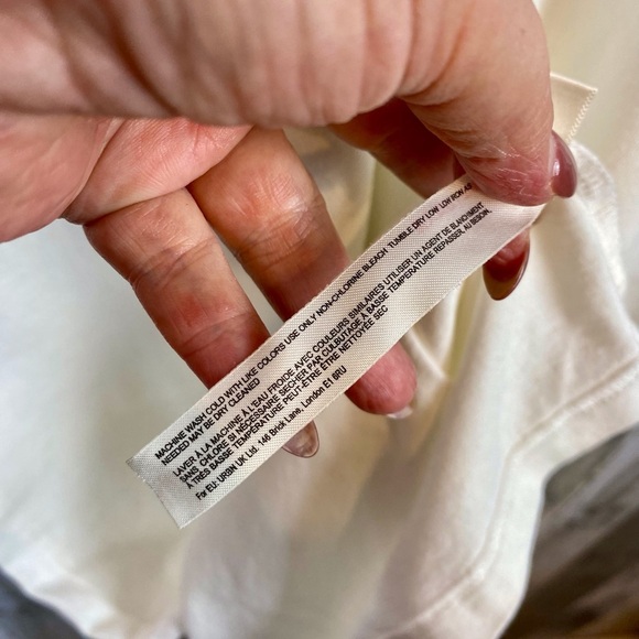 Free People Beach Ruffle Sleeve Oversized Maxi Dress in Cream Size Large. - Picture 7 of 11